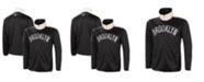 G-III Sports by Carl Banks Men's Black, White Brooklyn Nets Zone Blitz Tricot Full-Zip Track Jacket
